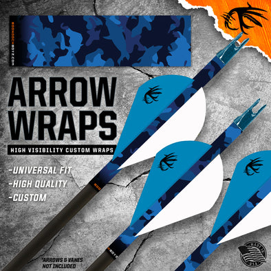 Blue Jungle Camo Arrow Wraps