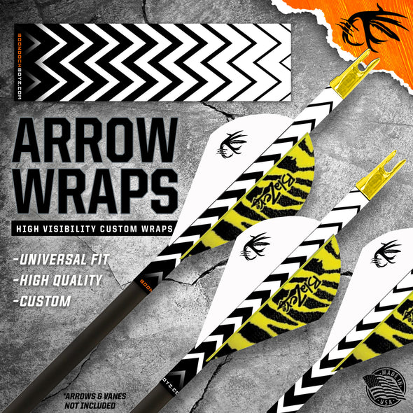 Chevron B&W Arrow Wraps