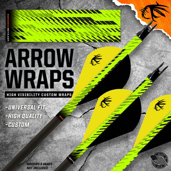 Color Streak Green Arrow Wraps