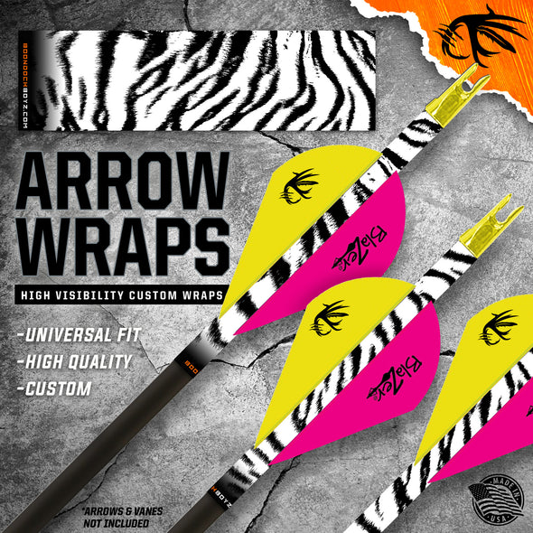 Real Zebra Arrow Wraps